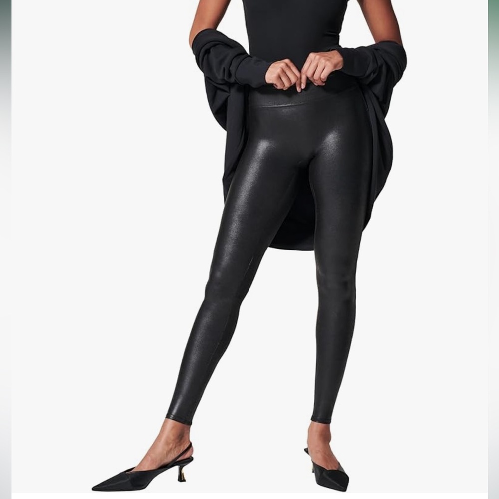SPANX Faux Leather Leggings - Tummy Control Legging